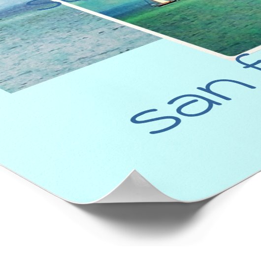 Sailboot- Sausalito San Francisco Poster (Hoek)