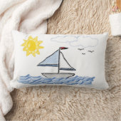 Sailboot Sketch Digital Art Kussen (Deken)