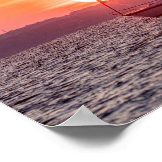 Sailboot Sunrise Poster (Hoek)