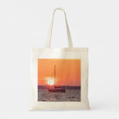 Sailboot Sunrise Tote Bag (Achterkant)