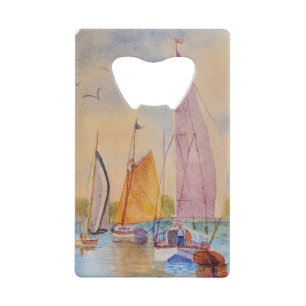 Sailboot Sunset Sailing Kredietkaart Flessenopener