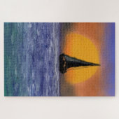 Sailboot Sunset - Waterverf Legpuzzel (Horizontaal)