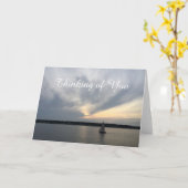 Sailboot Thinking of You Card Kaart (Gele Bloem)