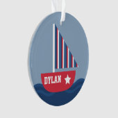 Sailboot voor kinderen ornament (voorkant)