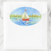 Sailbootreflectie Stickers (Tas)