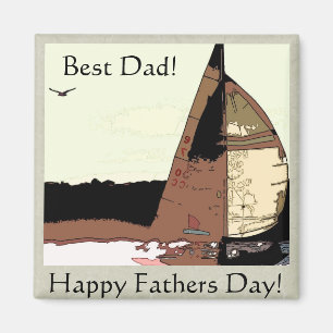 Sailboten Fathers Day Magnet Magneet