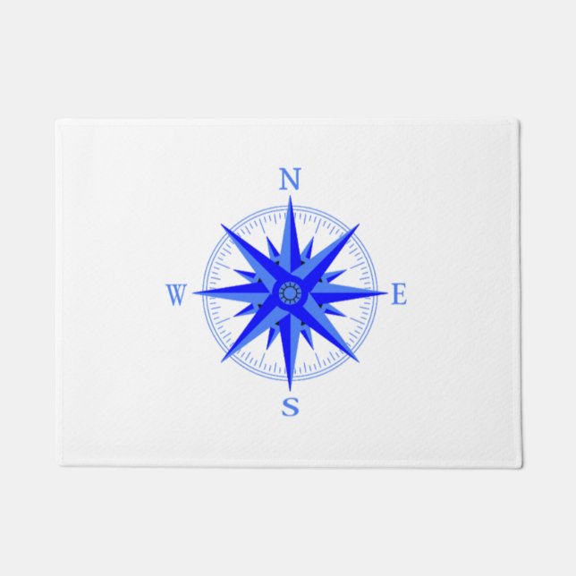 Sailen - Wind Roos Compass Nautical Shirt Deurmat (Voorkant)