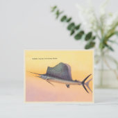  Sailfish afbeelding, Golfstroom Florida Briefkaart (Staand voorkant)