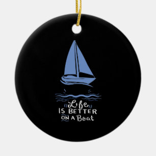 Sailing Boat Keramisch Ornament