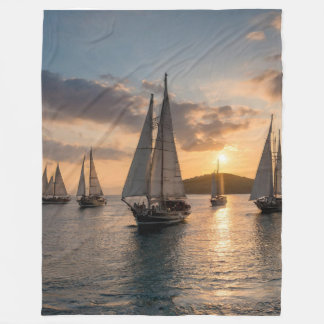 Sailing Boats Fleece Deken