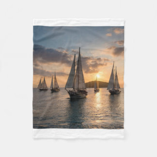 Sailing Boats Fleece Deken