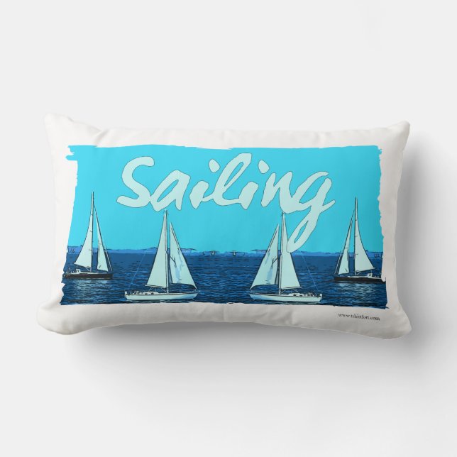 Sailing  Cartoon Beachy Vibes Kussen (Voorkant)