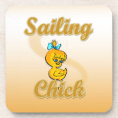 Sailing Chick Bier Onderzetter (Voorkant)