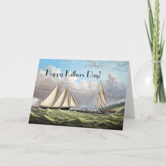 Sailing Clipper Ships Ocean Fathers Day Kaart (Voorkant)