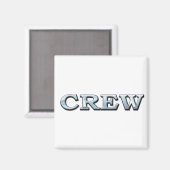 Sailing Crew Text Illustration Magnet Magneet (Voorkant / Achterkant)