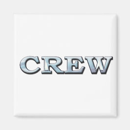 Sailing Crew Text Illustration Magnet Magneet
