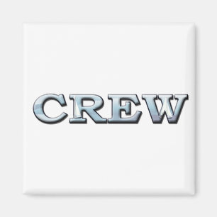 Sailing Crew Text Illustration Magnet Magneet