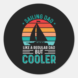 Sailing Dad Ronde Sticker