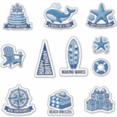 Sailing Dreams Nautical Sticker Sheet (Devant)