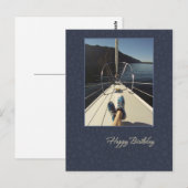 Sailing Happy Birthday Briefkaart (Voorkant / Achterkant)