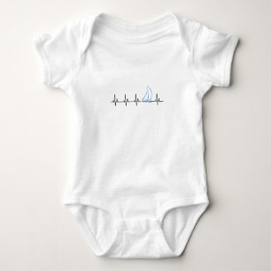 Sailing Heartbeat Funny Sailboat Romper