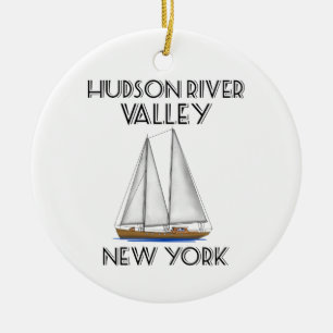 Sailing Hudson River New York Keramisch Ornament