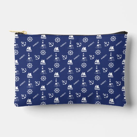 Sailing Illustrative SML PTN Wit+Marine Blauw Etui (Voorkant)