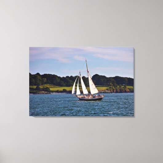 Sailing in Newport, Rhode Island, VS Canvas Afdruk (Voorkant)