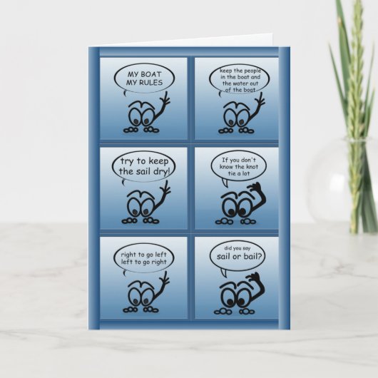 Sailing Lessons Funny Custom Greeting Kaart (Voorkant)