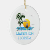 Sailing Marathon Florida Keramisch Ornament (Rechts)
