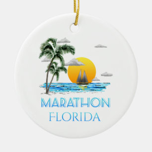 Sailing Marathon Florida Keramisch Ornament
