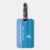 Sailing Monogrammed Bagagelabel (Achterkant verticaal)
