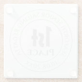 Sailing Regatta 1 Prize Trophy Award Glazen Onderzetter (Achterkant)