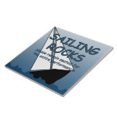 Sailing Rocks Funny resteert Tegel van hoofd Tegeltje (Zijkant)