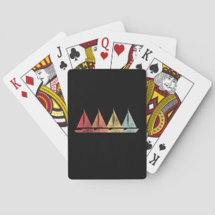 Sailing Sail Boat Retro Pokerkaarten
