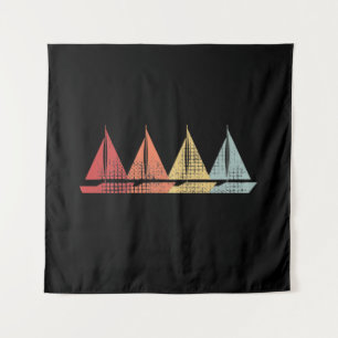 Sailing Sail Boat Retro Wandkleed