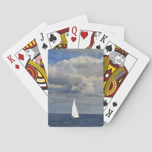 Sailing Sailboat Sail Art Poker Speelkaarten (Achterkant)