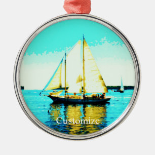 Sailing schoener Thunder_Cove Metalen Ornament