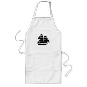 Sailing Ship Chefs Apron Lang Schort