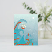 Sailing Ship Zee Monster Briefkaart (Staand voorkant)