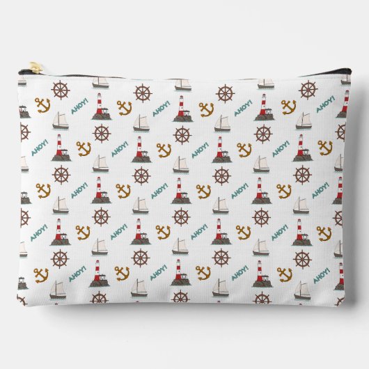 Sailing Small Pattern Kleur op Wit Etui (Voorkant)