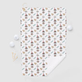 Sailing Small Pattern Kleur op Wit Golfhanddoek (Insitu)