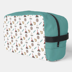 Sailing Small Pattern Kleur op Wit Toilettasje