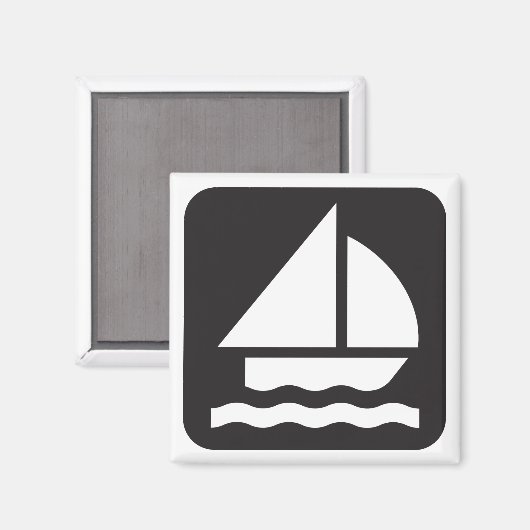 Sailing Symbool Magnet Magneet (Voorkant / Achterkant)