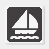 Sailing Symbool Magnet Magneet (Voorkant)