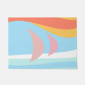 Sailing van Abstract pasteelontwerp Deurmat (Voorkant)
