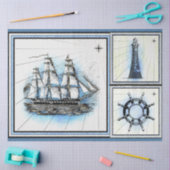 Sailing van  artistieke ontkoppeling van het schip tissuepapier (Craft)