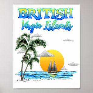 Sailing van de Britse Maagdeneilanden Poster