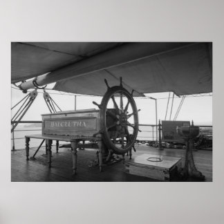 Sailing van stuurwiel poster