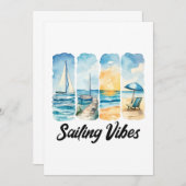 Sailing Vibes - Voel de oceaan Kaart (Voorkant / Achterkant)